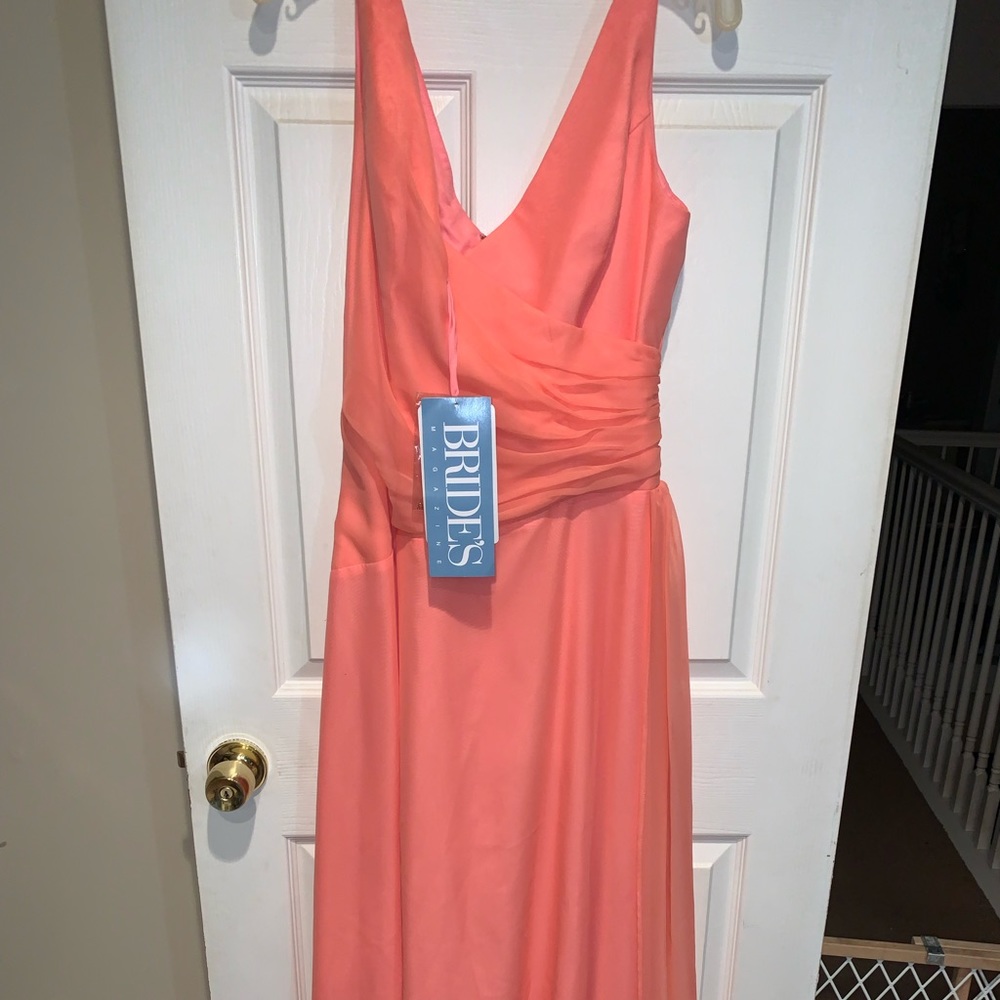 PEACHY PINK brides maid dress